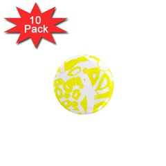 Yellow Sunny Design 1  Mini Magnet (10 Pack)  by Valentinaart