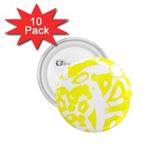 Yellow Sunny Design 1 75  Buttons (10 Pack) by Valentinaart