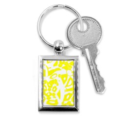 Yellow Sunny Design Key Chains (rectangle)  by Valentinaart