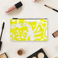 Yellow Sunny Design Cosmetic Bag (small)  by Valentinaart