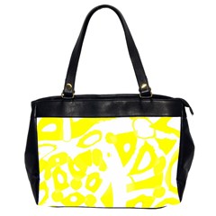 Yellow Sunny Design Office Handbags (2 Sides)  by Valentinaart