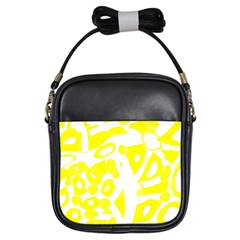 Yellow Sunny Design Girls Sling Bags by Valentinaart