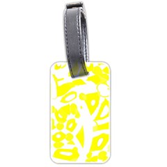 Yellow Sunny Design Luggage Tags (two Sides) by Valentinaart