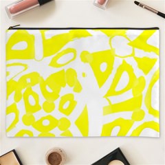 Yellow Sunny Design Cosmetic Bag (xxxl)  by Valentinaart