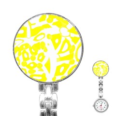 Yellow Sunny Design Stainless Steel Nurses Watch by Valentinaart