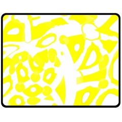 Yellow Sunny Design Double Sided Fleece Blanket (medium)  by Valentinaart