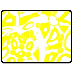 Yellow Sunny Design Double Sided Fleece Blanket (large)  by Valentinaart