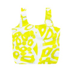 Yellow Sunny Design Full Print Recycle Bags (m)  by Valentinaart