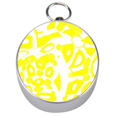 Yellow Sunny Design Silver Compasses by Valentinaart