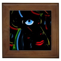 Black Magic Woman Framed Tiles by Valentinaart