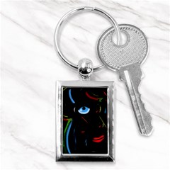 Black Magic Woman Key Chains (rectangle)  by Valentinaart