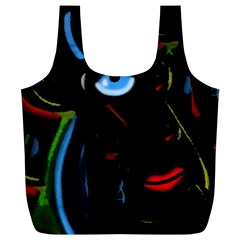 Black Magic Woman Full Print Recycle Bags (l)  by Valentinaart