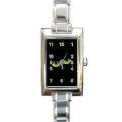 Halloween - Back Cat Rectangle Italian Charm Watch by Valentinaart