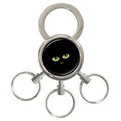 Halloween - Back Cat 3-ring Key Chains by Valentinaart