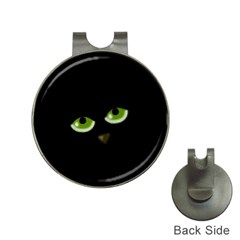 Halloween - Back Cat Hat Clips With Golf Markers by Valentinaart