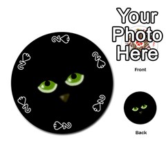 Halloween - Back Cat Playing Cards 54 (round) 