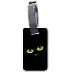 Halloween - Back Cat Luggage Tags (one Side)  by Valentinaart