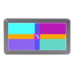 Right Angle Squares Stripes Cross Colored Memory Card Reader (mini) by EDDArt