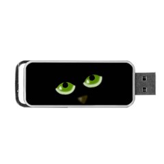 Halloween - Back Cat Portable Usb Flash (one Side) by Valentinaart