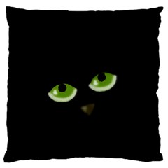 Halloween - Back Cat Large Flano Cushion Case (one Side) by Valentinaart