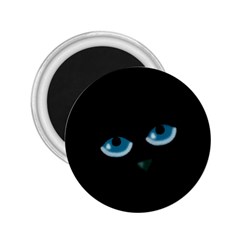 Halloween - Black Cat - Blue Eyes 2 25  Magnets by Valentinaart