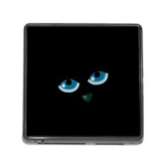 Halloween - Black Cat - Blue Eyes Memory Card Reader (square) by Valentinaart