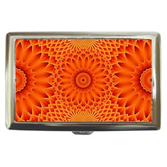 Lotus Fractal Flower Orange Yellow Cigarette Money Cases by EDDArt