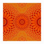 Lotus Fractal Flower Orange Yellow Medium Glasses Cloth Front