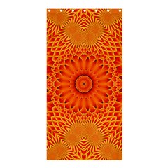 Lotus Fractal Flower Orange Yellow Shower Curtain 36  X 72  (stall)  by EDDArt