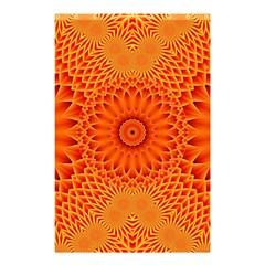 Lotus Fractal Flower Orange Yellow Shower Curtain 48  X 72  (small)  by EDDArt