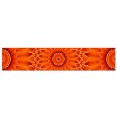 Lotus Fractal Flower Orange Yellow Flano Scarf (small) by EDDArt