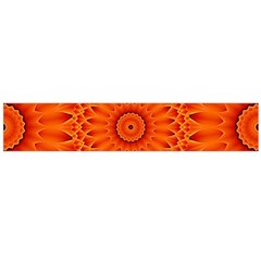 Lotus Fractal Flower Orange Yellow Flano Scarf (large) by EDDArt