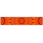 Lotus Fractal Flower Orange Yellow Flano Scarf (Large) Front