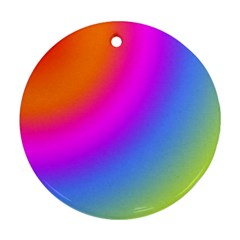 Radial Gradients Red Orange Pink Blue Green Ornament (round)  by EDDArt