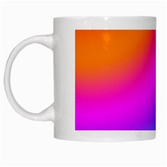 Radial Gradients Red Orange Pink Blue Green White Mugs by EDDArt