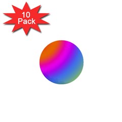 Radial Gradients Red Orange Pink Blue Green 1  Mini Buttons (10 Pack) 