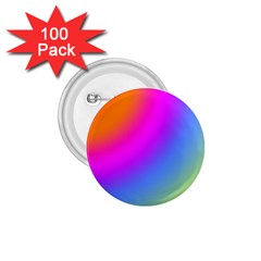 Radial Gradients Red Orange Pink Blue Green 1 75  Buttons (100 Pack)  by EDDArt