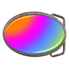 Radial Gradients Red Orange Pink Blue Green Belt Buckles by EDDArt