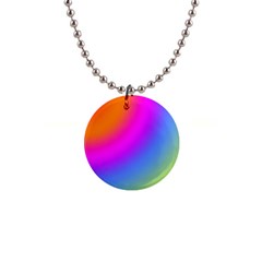 Radial Gradients Red Orange Pink Blue Green Button Necklaces by EDDArt