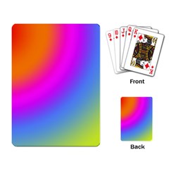 Radial Gradients Red Orange Pink Blue Green Playing Card by EDDArt