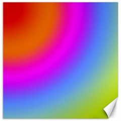 Radial Gradients Red Orange Pink Blue Green Canvas 12  X 12   by EDDArt