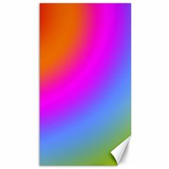 Radial Gradients Red Orange Pink Blue Green Canvas 40  X 72   by EDDArt