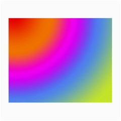 Radial Gradients Red Orange Pink Blue Green Small Glasses Cloth (2-side) by EDDArt