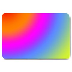 Radial Gradients Red Orange Pink Blue Green Large Doormat 