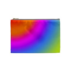 Radial Gradients Red Orange Pink Blue Green Cosmetic Bag (medium)  by EDDArt