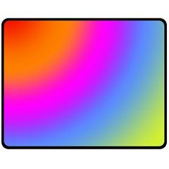 Radial Gradients Red Orange Pink Blue Green Fleece Blanket (medium)  by EDDArt