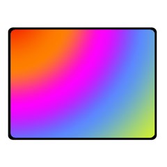 Radial Gradients Red Orange Pink Blue Green Fleece Blanket (small) by EDDArt