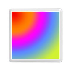 Radial Gradients Red Orange Pink Blue Green Memory Card Reader (square)  by EDDArt