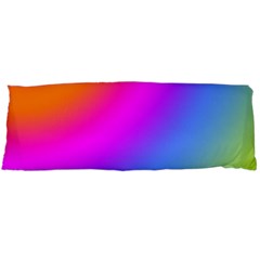 Radial Gradients Red Orange Pink Blue Green Body Pillow Case (dakimakura) by EDDArt