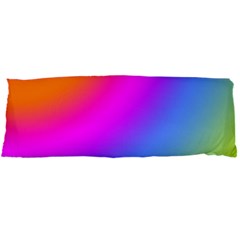 Radial Gradients Red Orange Pink Blue Green Body Pillow Case Dakimakura (two Sides) by EDDArt